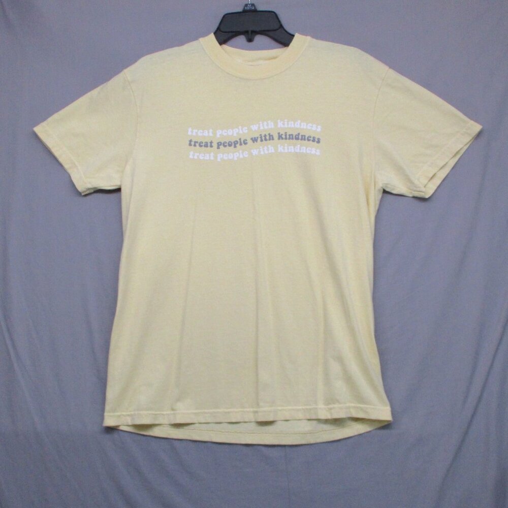 Comfort Colors Treat People With Kindness Quote‎ T-Shirt Yellow Women Size | M